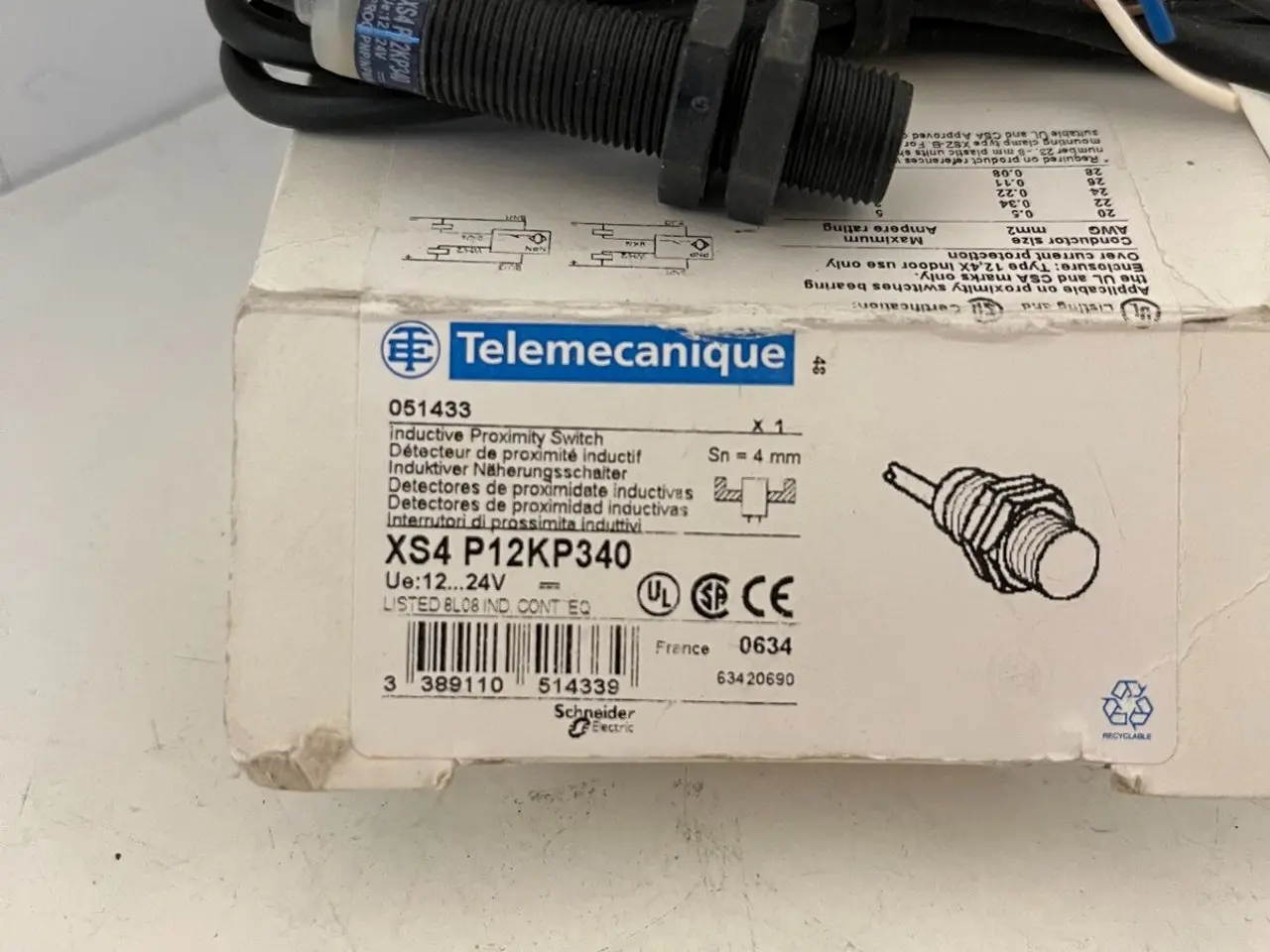 Billede 3 - Telemecanique XS4P12KP340 Inductive Proximity M12
