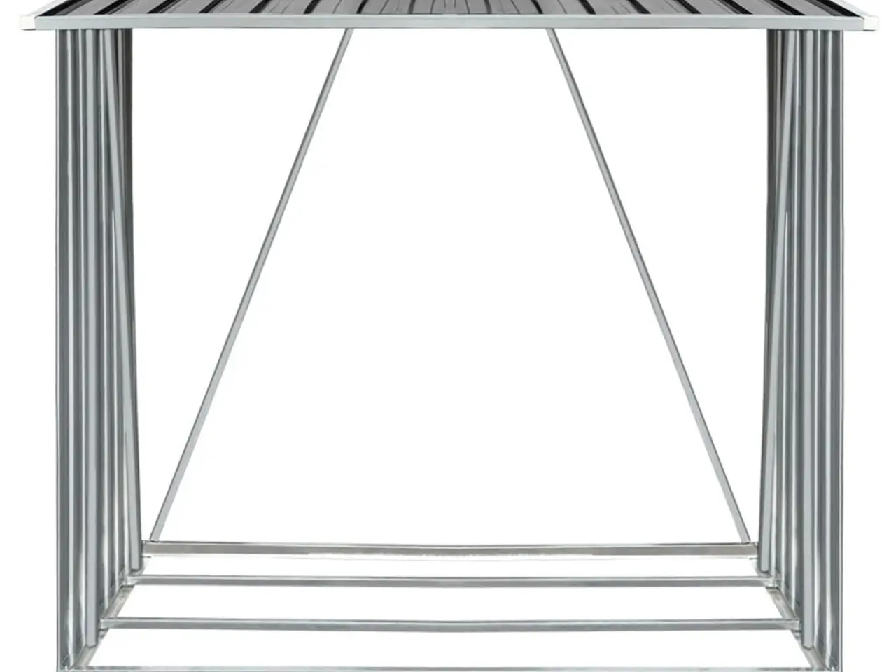 Billede 5 - Brændeskur til haven 163×83×154 cm - galvaniseret stål, antracitgrå