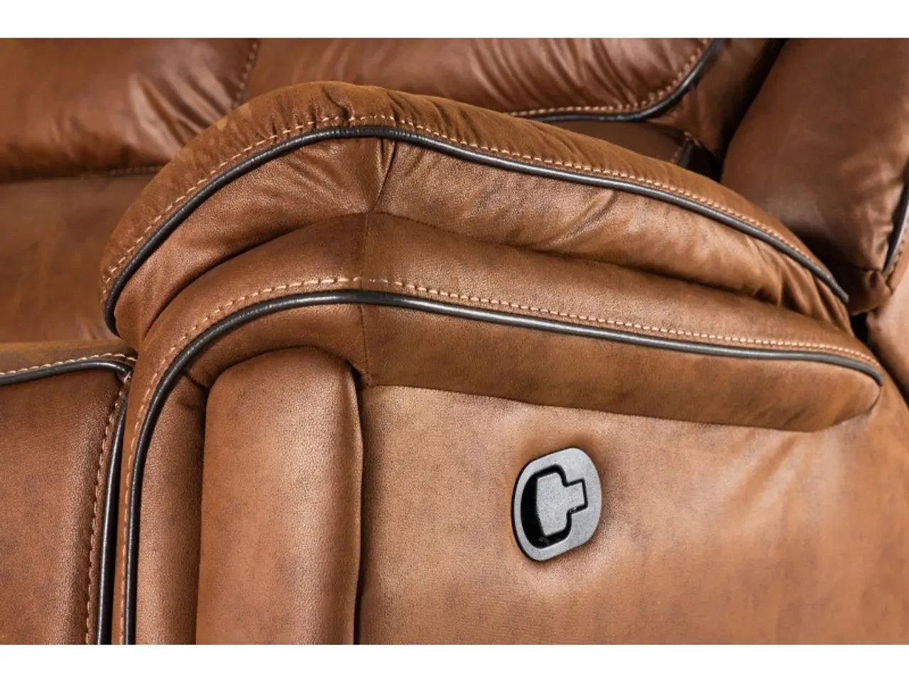 Billede 14 - Christopher Recliner hjørnesofa - Cognac - Ruskindsblød mikrofiber