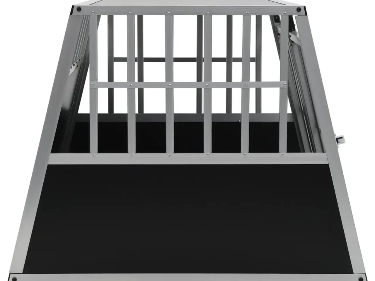 Billede 4 - Hundebur til bil med dobbelt dør - aluminium/MDF, 94 × 88 × 69 cm