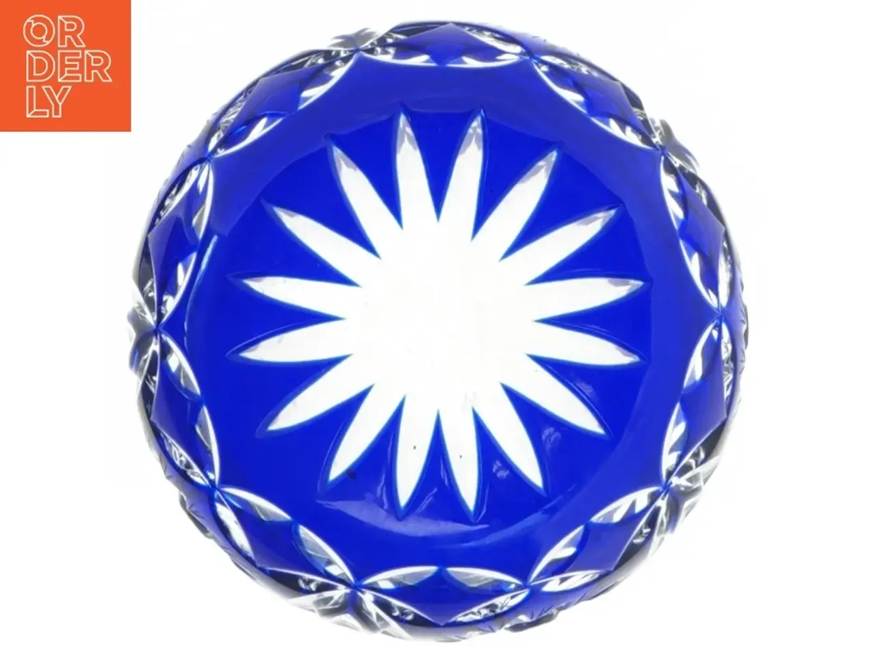 Billede 4 - Blå krystalglas skål (str. 12 x 7,5 cm)