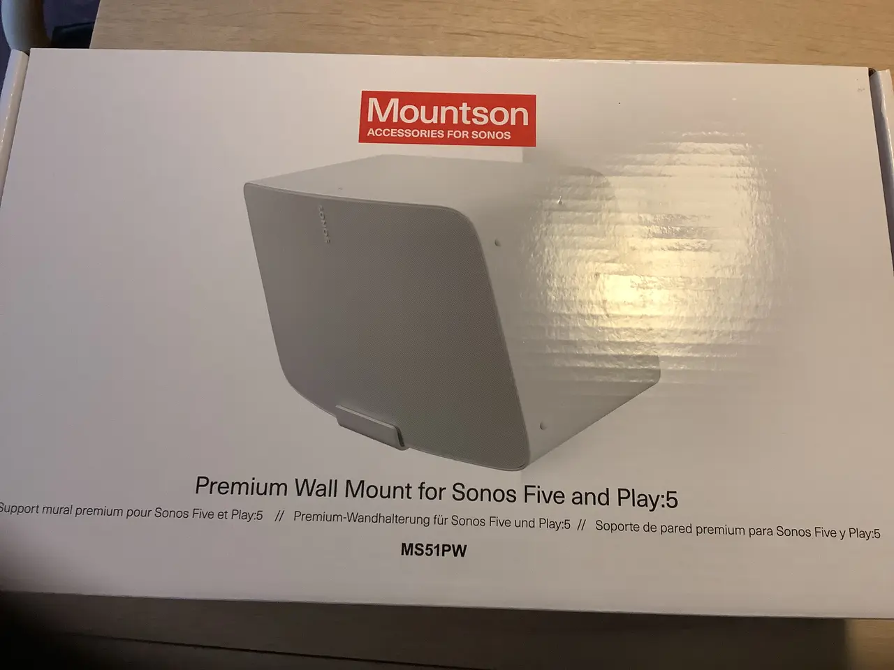 Billede 1 - Sonos højtaler play 5 med tilhørende vægbeslag