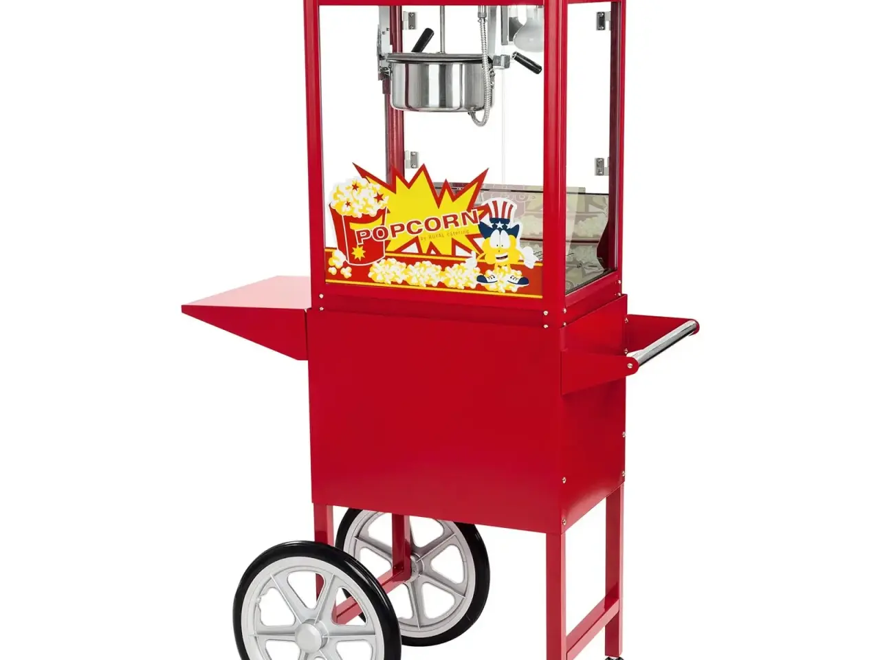 Billede 1 -  Popcornmaskine med vogn 88 L – 1600 W – rød