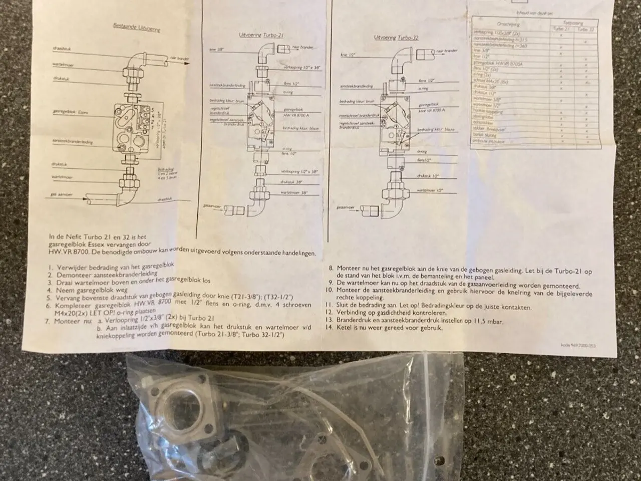 Billede 1 - NEFIT Boiler Conversion Kit - Spare Parts for HW