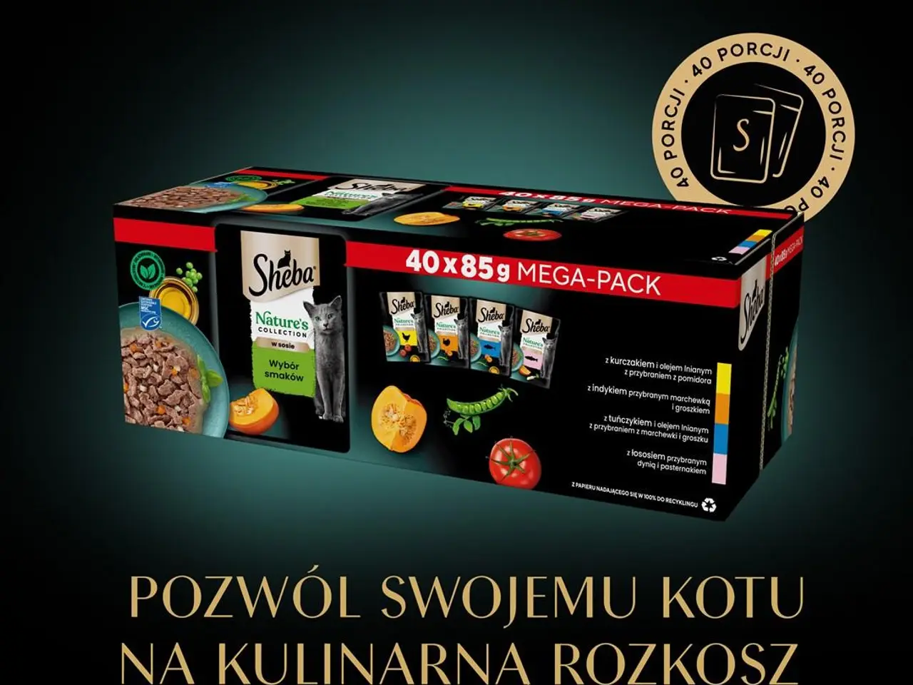 Billede 3 - Vådfoder til voksne katte Sheba Nature's Collection Mix - 40 x 85 g
