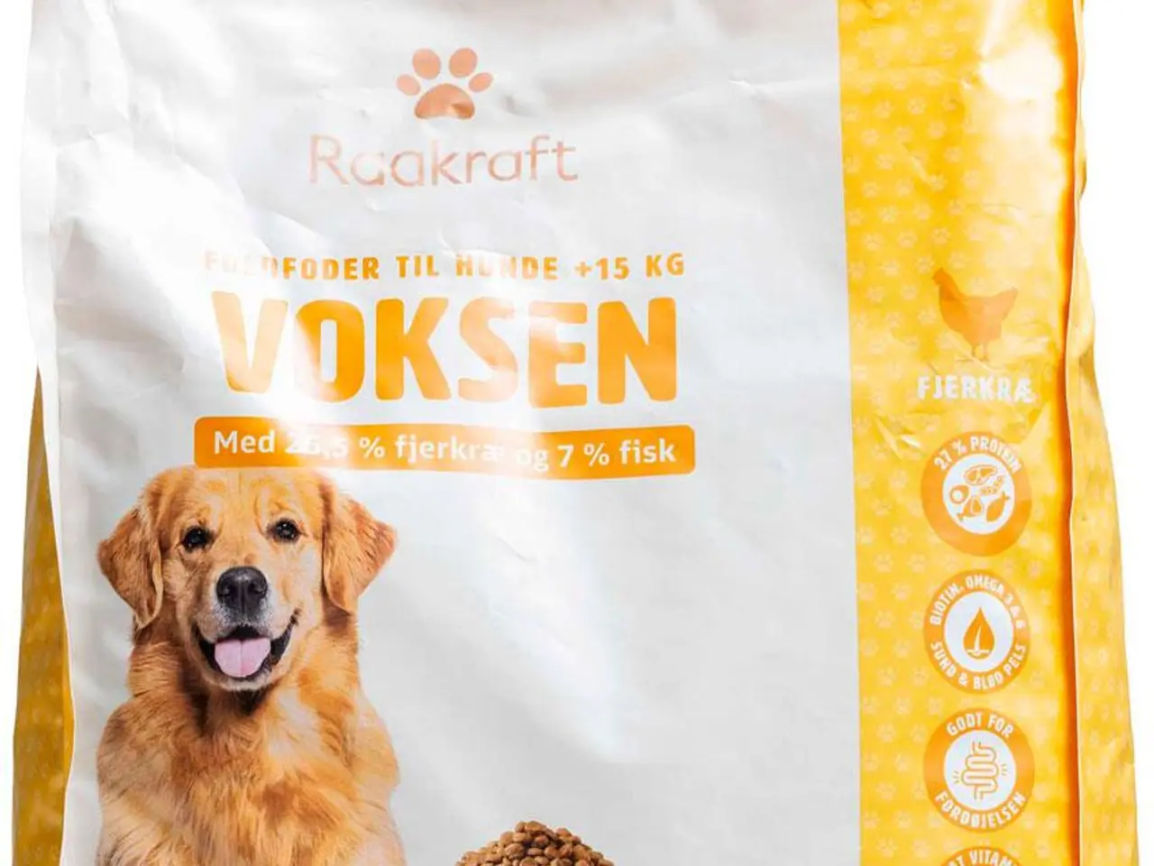 Billede 1 - Raakraft Tørfoder Kylling og Fisk 23 kg ialt