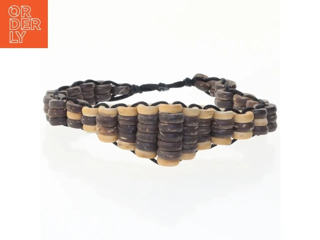 Billede 2 - Armbånd af trærondeller (str. 9 cm)