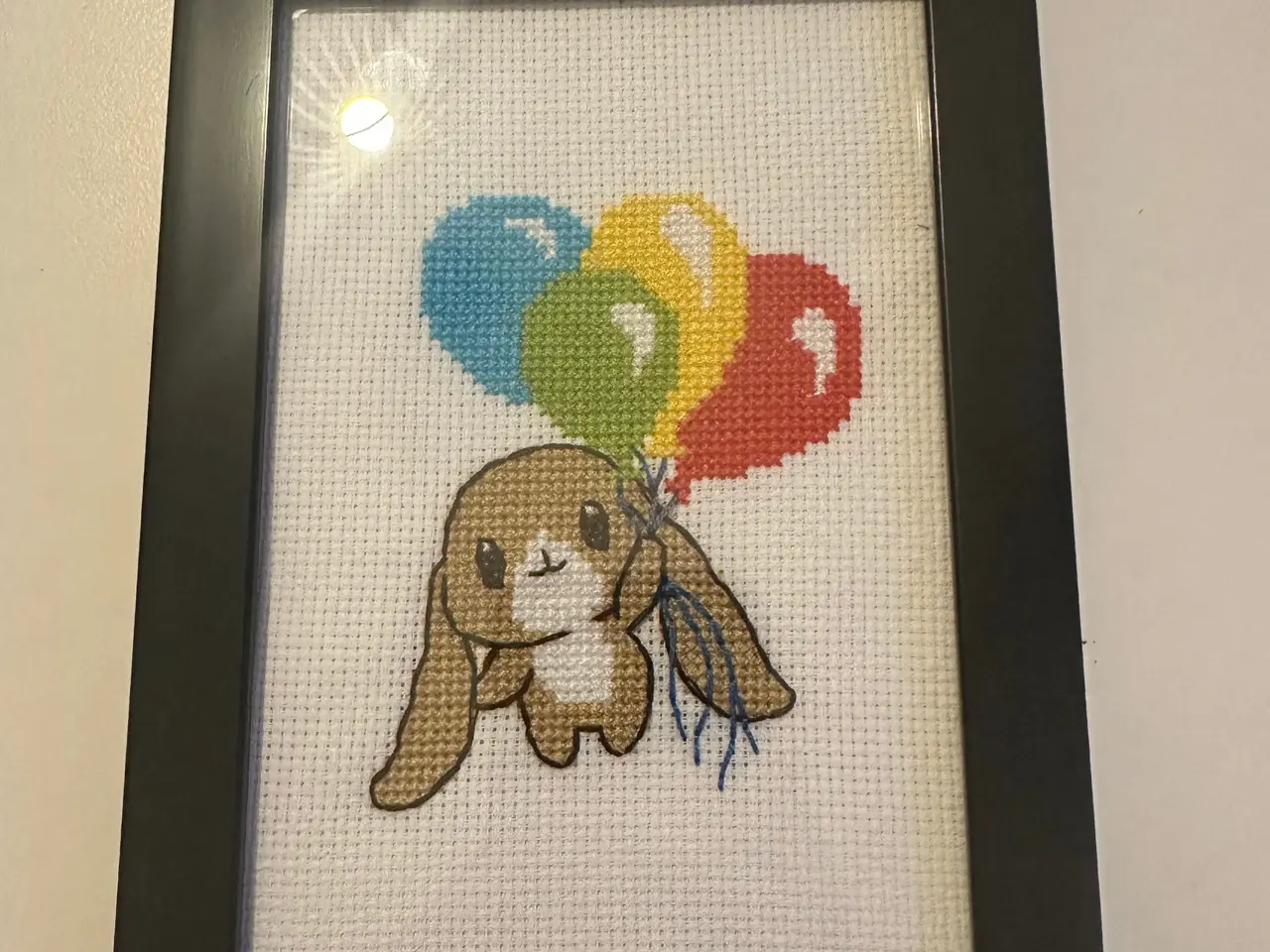 Billede 3 - Hjemmelavet broderet billede 10x15 cm