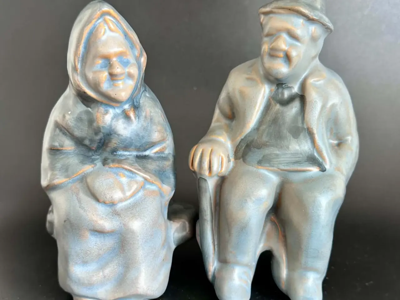 Billede 1 - Vintage figurer håndlavede af keramik.