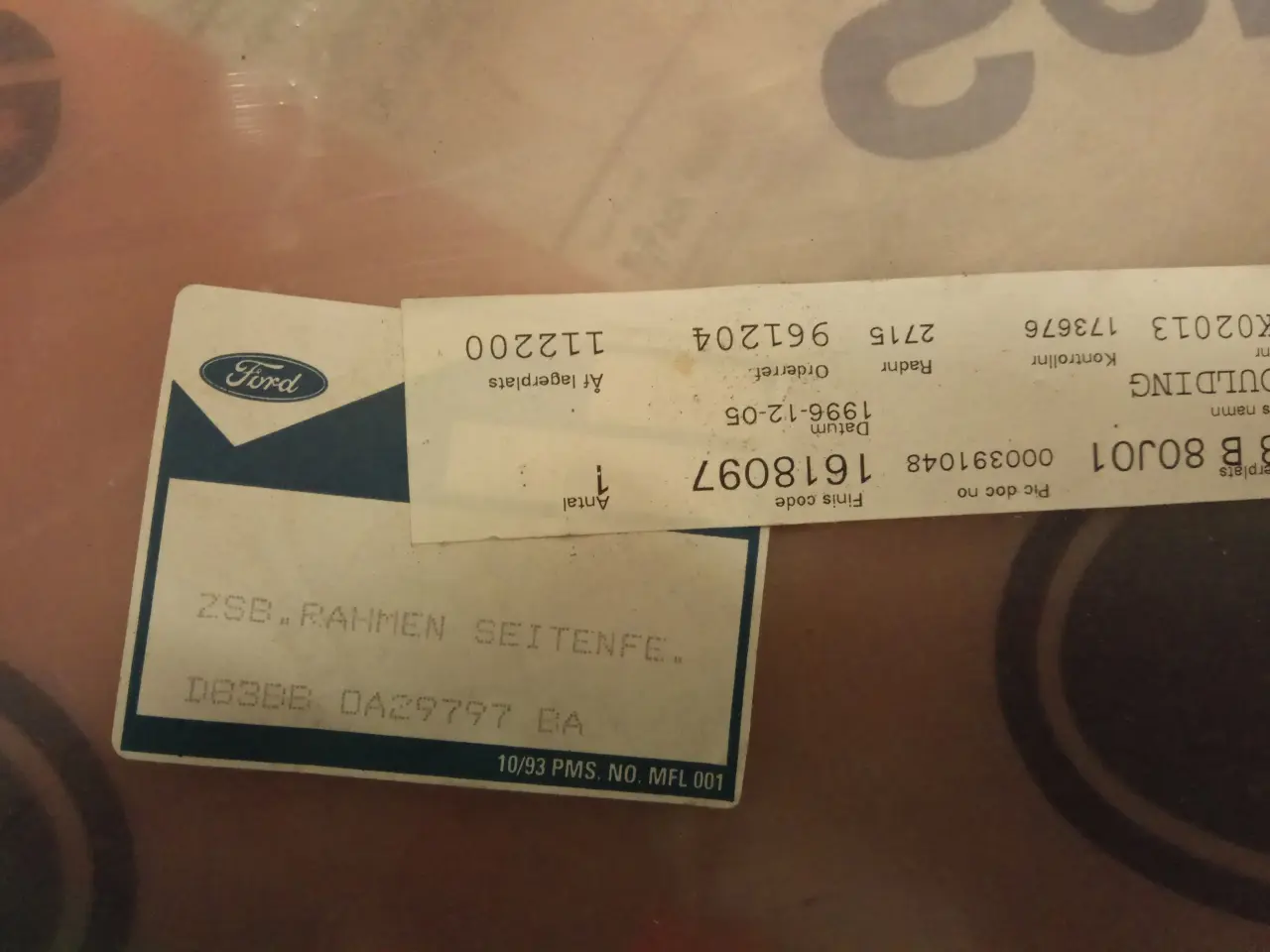 Billede 2 - Ford Sierra Vindues ramme