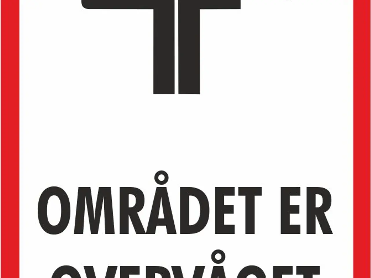 Billede 1 - Skilte med "Overvågning" "Parkering forbudt"