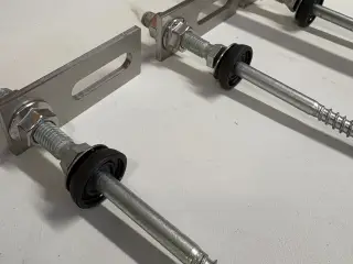 200 mm stokskruer til solcelle skinner med adapter