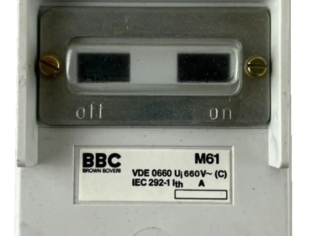 Billede 6 - BBC Brown Boveri M61 Closed Load Break kontakt VDE