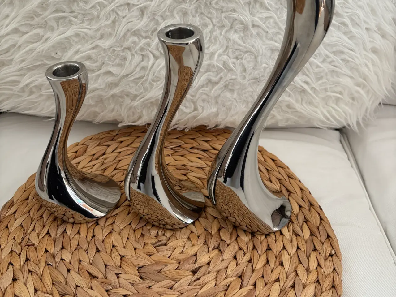 Billede 1 - Georg Jensen Cobra Lysestager – Sæt med 3 stk. 