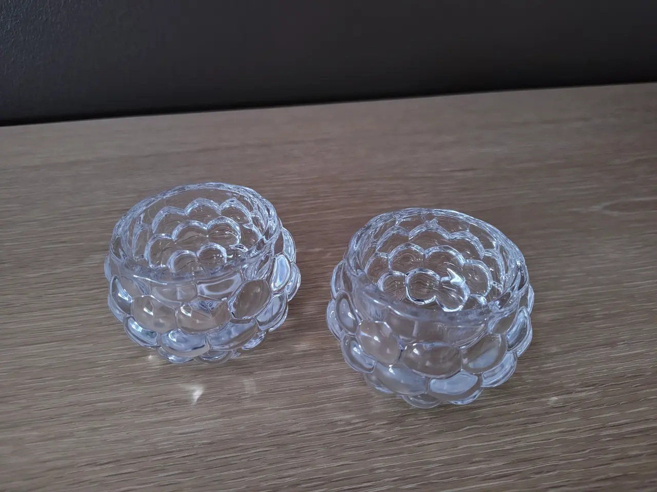 Billede 2 - Flotte lysestager i presset glas