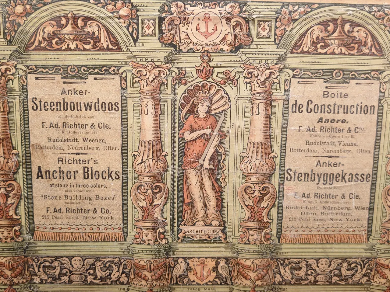 Billede 3 - Antikt stenbyggesæt. Richters ca 1900,serie 6