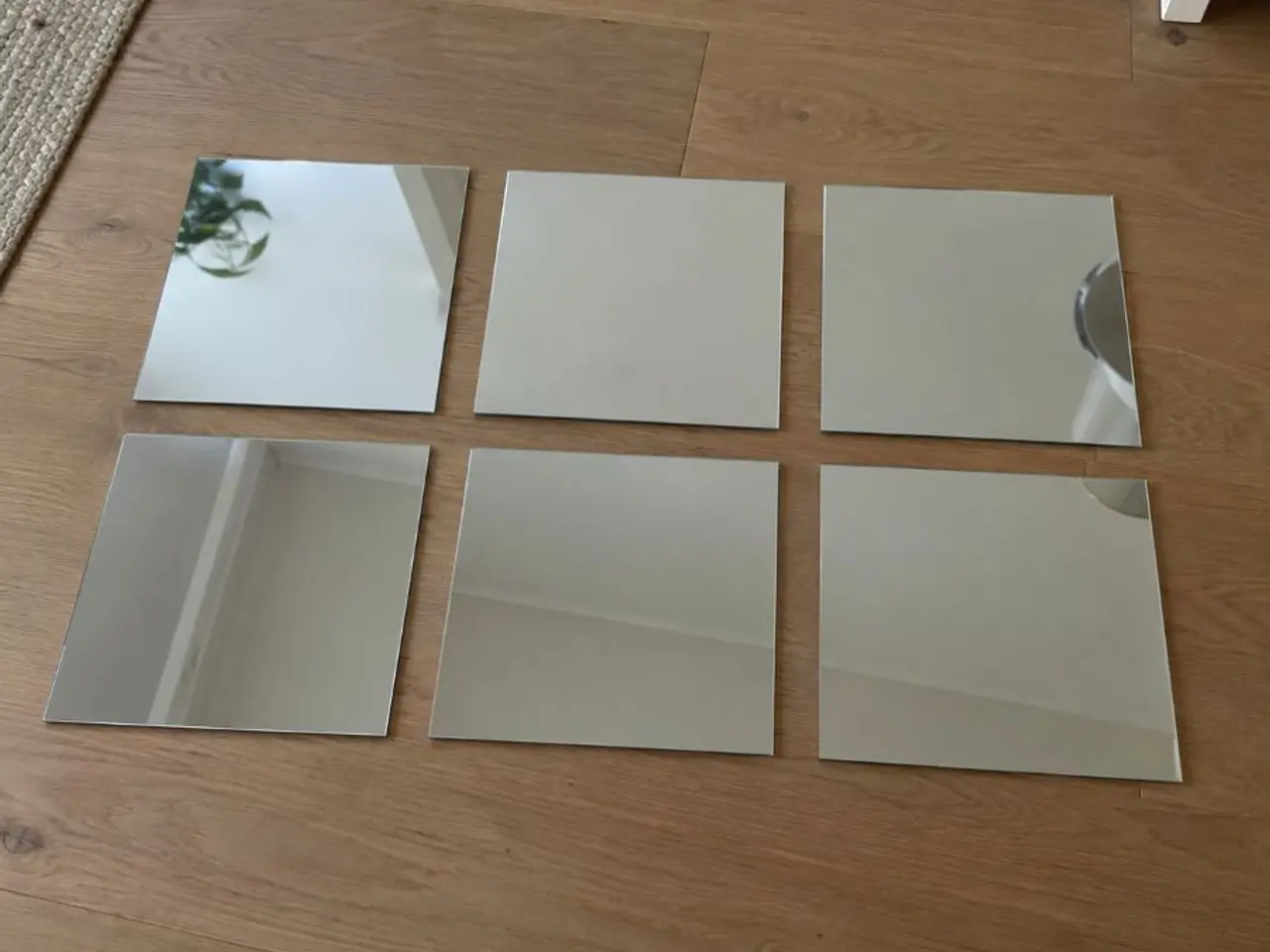 Billede 2 - 6 kvadratiske spejle 30 * 30 cm
