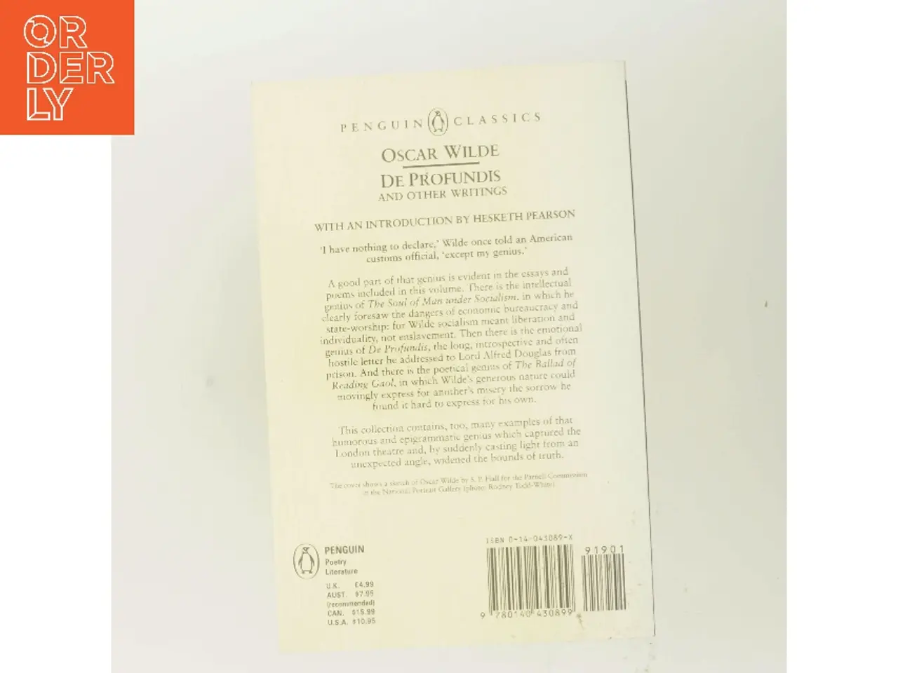 Billede 3 - De Profundis and Other Writings by Oscar Wilde af Oscar Wilde (Bog)