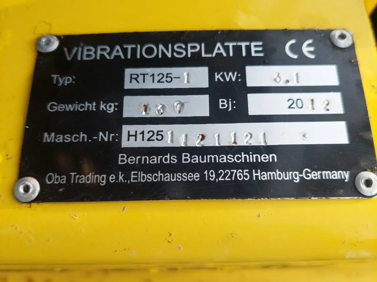 Billede 5 - Pladevibrator Bernards RT125-1