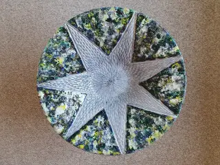 Smukt håndlavet keramikfad - 46 cm i diameter