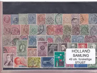 Holland Samling - 49 Stk. Stemplet/Ustemplet