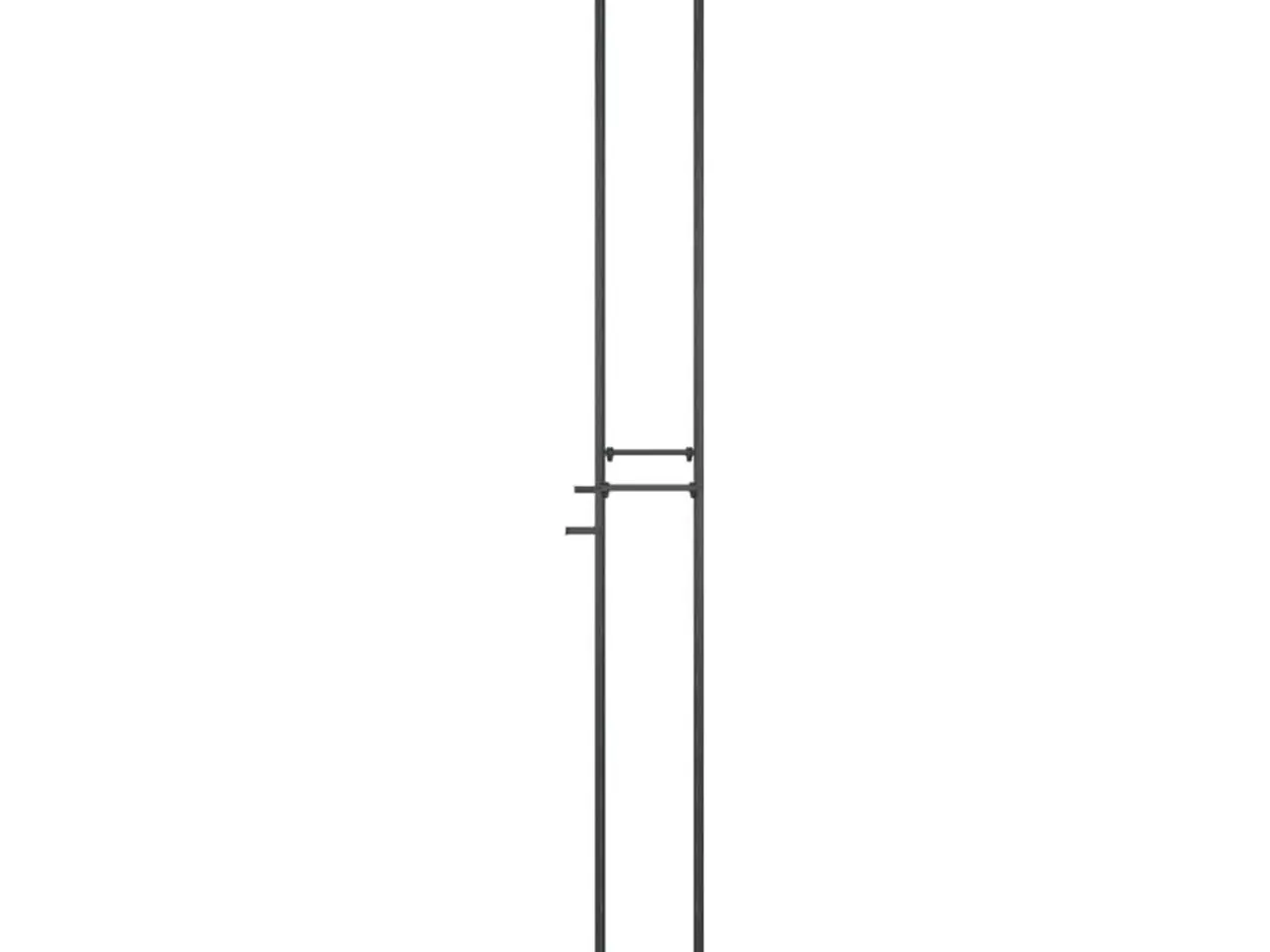 Billede 4 - Vinreol til 95 flasker - 54 × 18 × 200 cm, smedejern, sort