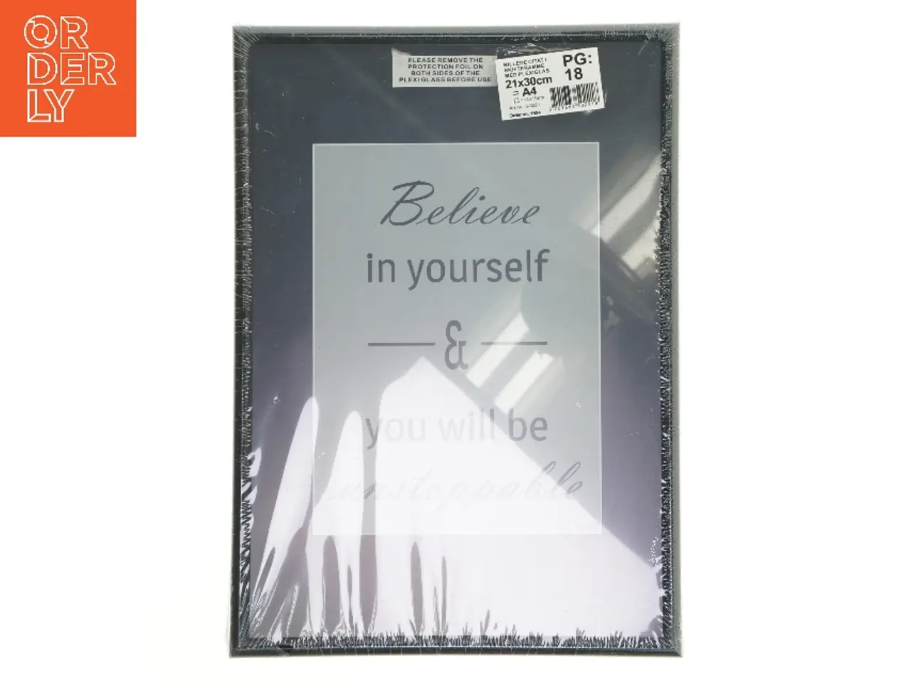 Billede 1 - Billedramme med inspirerende citat (str. 21x30 cm)