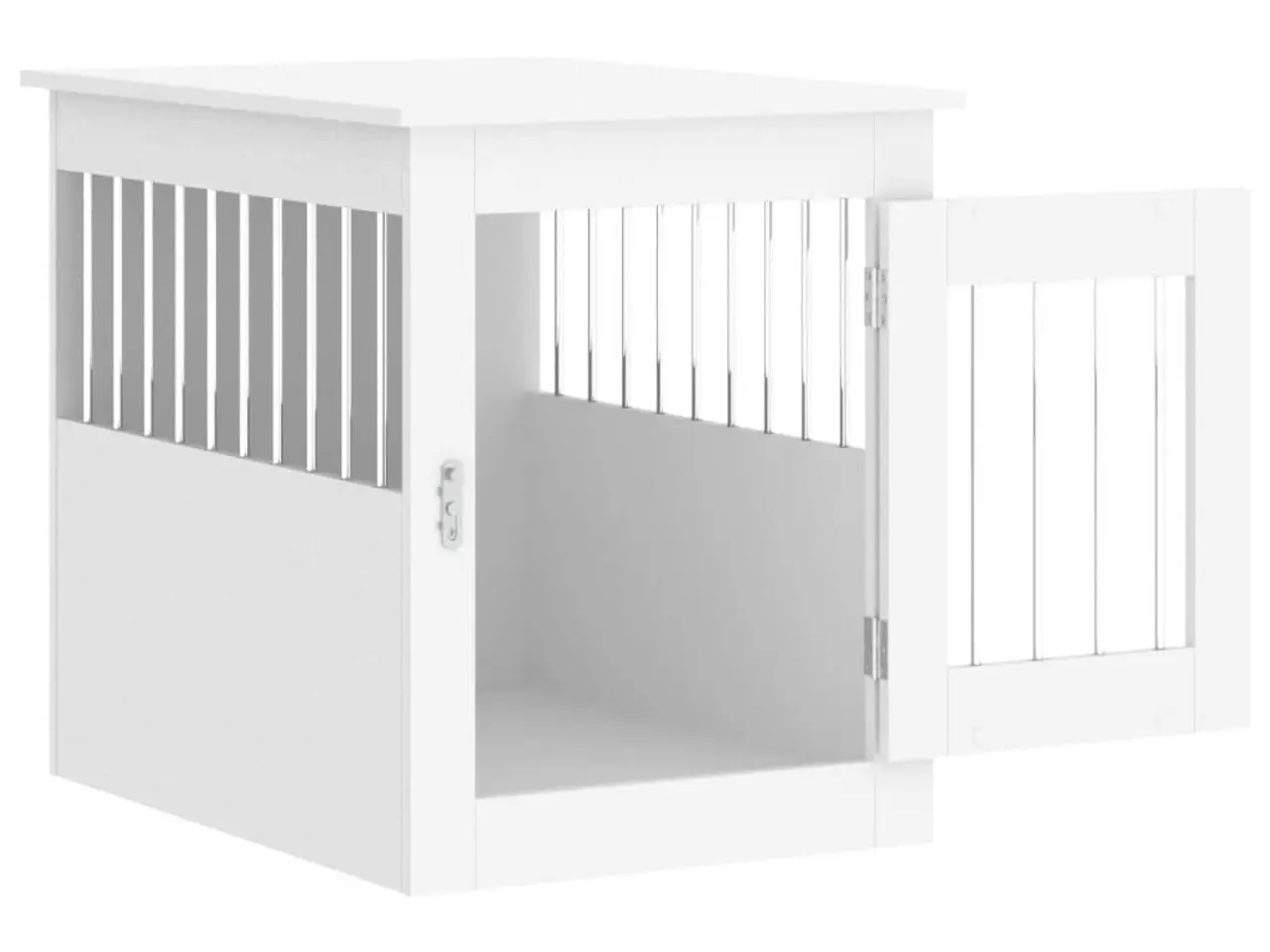 Billede 6 - Hundebur/endebord i konstrueret træ - hvid, 55 × 75 × 65 cm