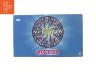 Hvem vil være Millionær Junior brætspil fra Danspil (str. 43,5x26 cm)