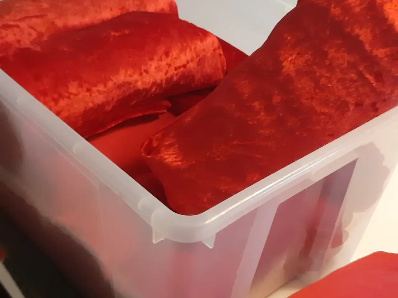 Billede 1 - Rød nervøs velour duge