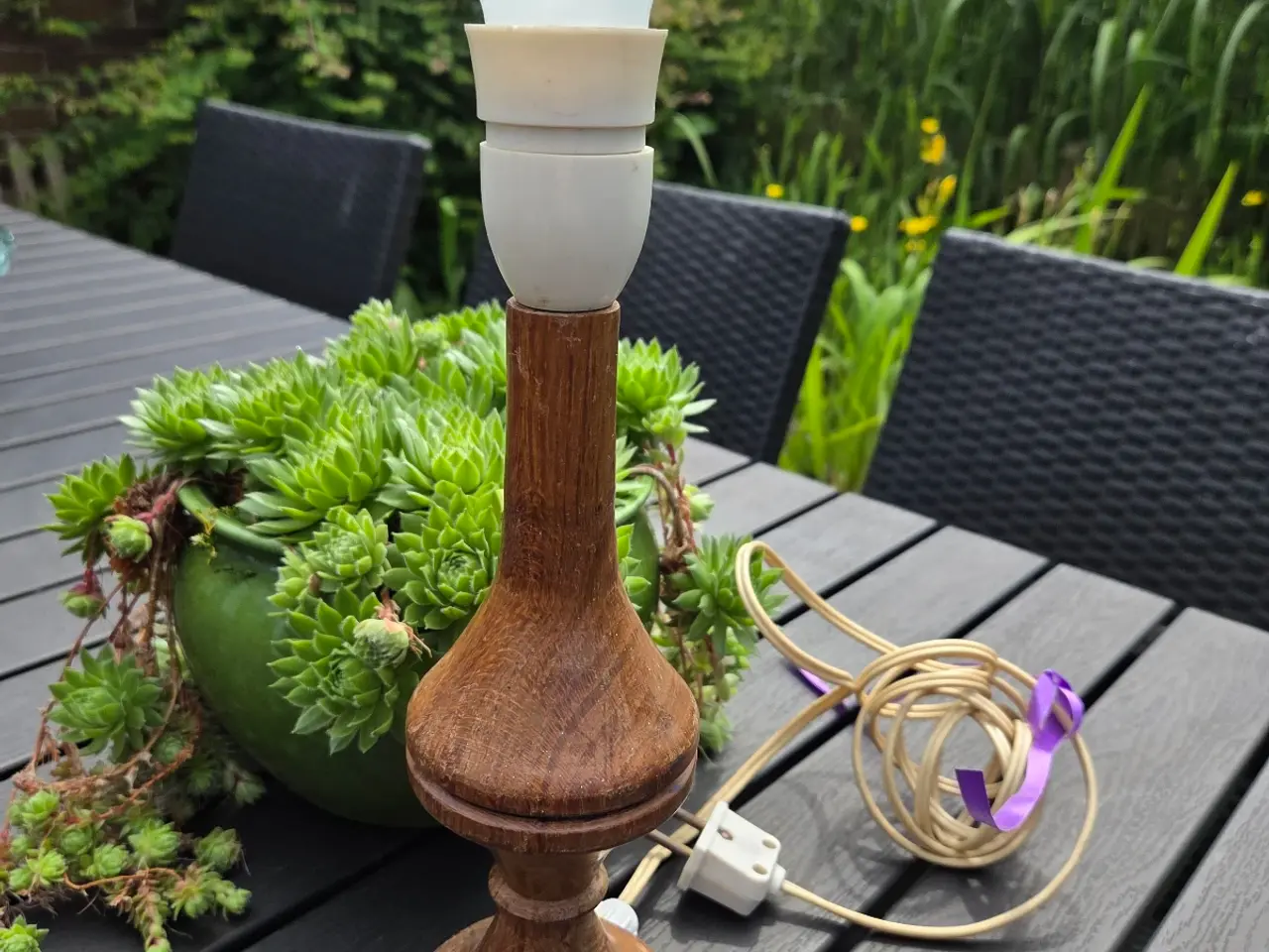 Billede 4 - Teak bordlampe vintage 1940