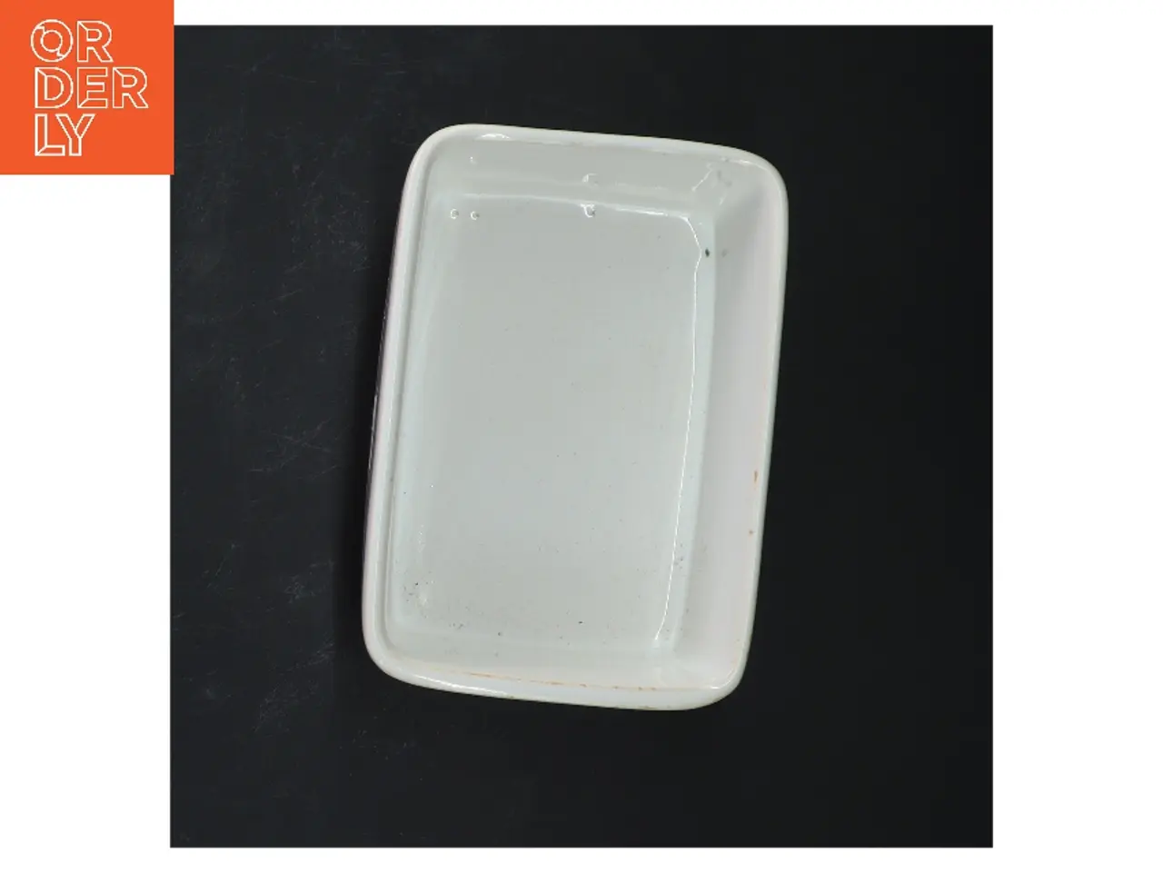 Billede 3 - Porcelæns smør beholder med låg (str. 13x9x7 cm)