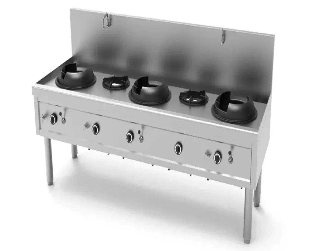 Billede 2 - Professionelt Gas-wokbord – 5 Brændere