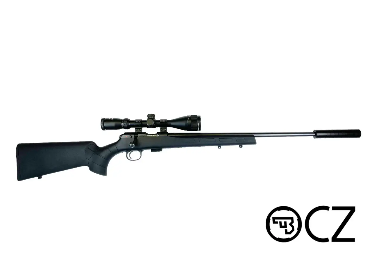 Billede 2 - CZ 457 salonriffelpakke med kikkert / lyddæmper kal. 22 eller 17 hmr-17 HMR