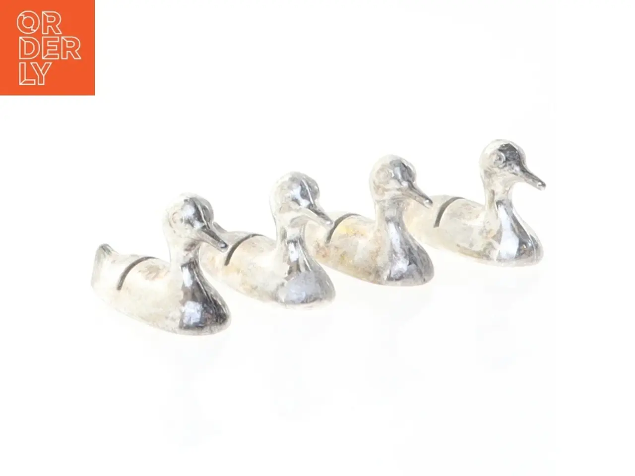 Billede 4 - Sølvbelagte bordkort holdere (str. 3 komma 7 x en komma 7 x 2 komma 4 cm)