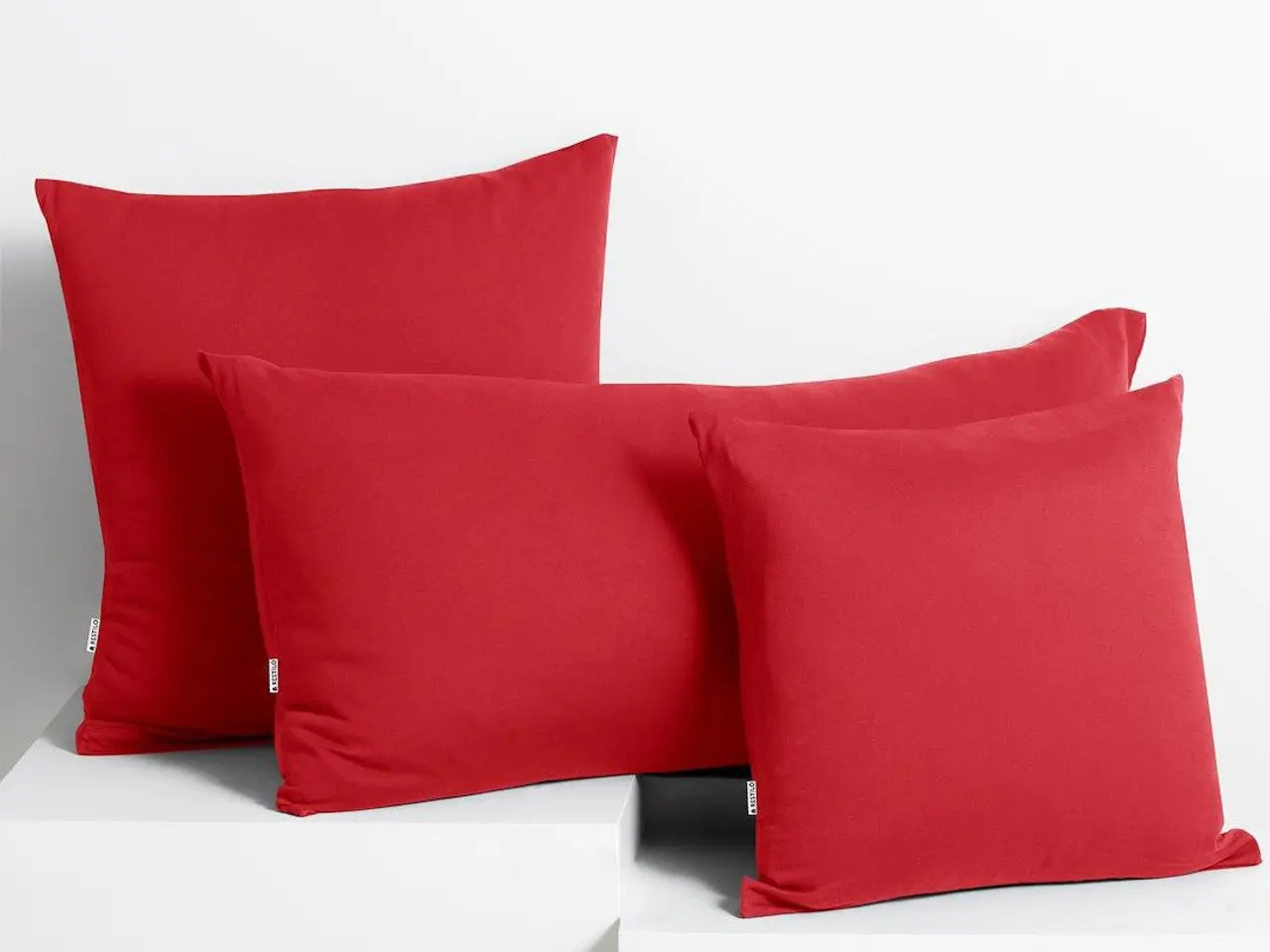 Billede 8 - Pudebetræk jersey rød 40x145 - DecoKing AMBER