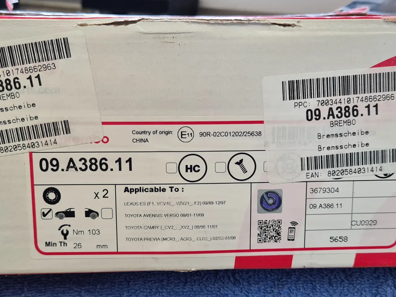 Billede 6 - Toyota komplet sæt BREMBO bremser