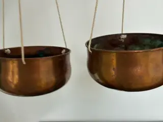 2 kobber hængekrukker