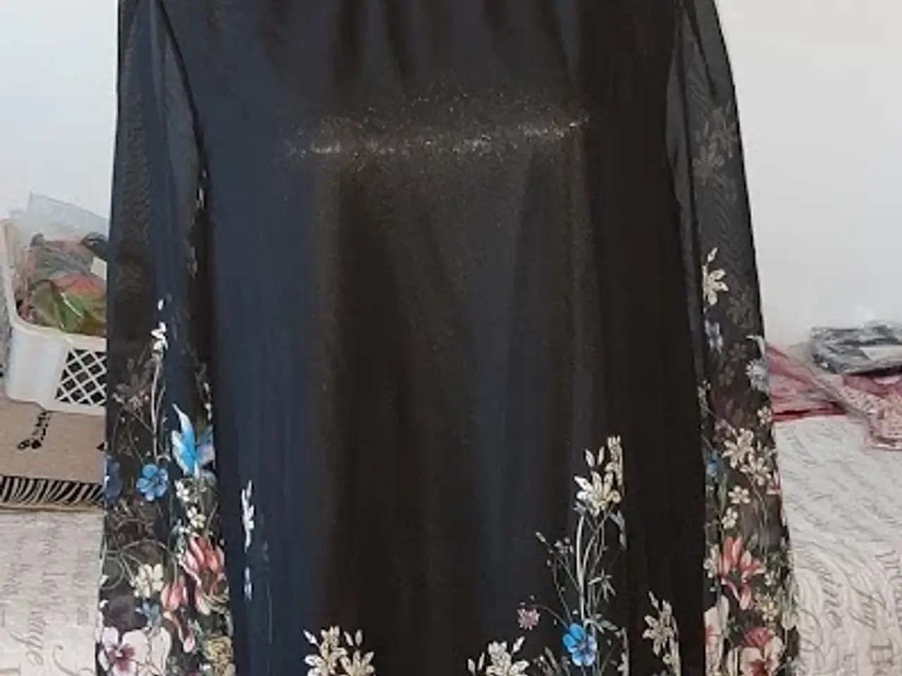 Billede 2 - kjole i chiffon, med blomster print/str: XL