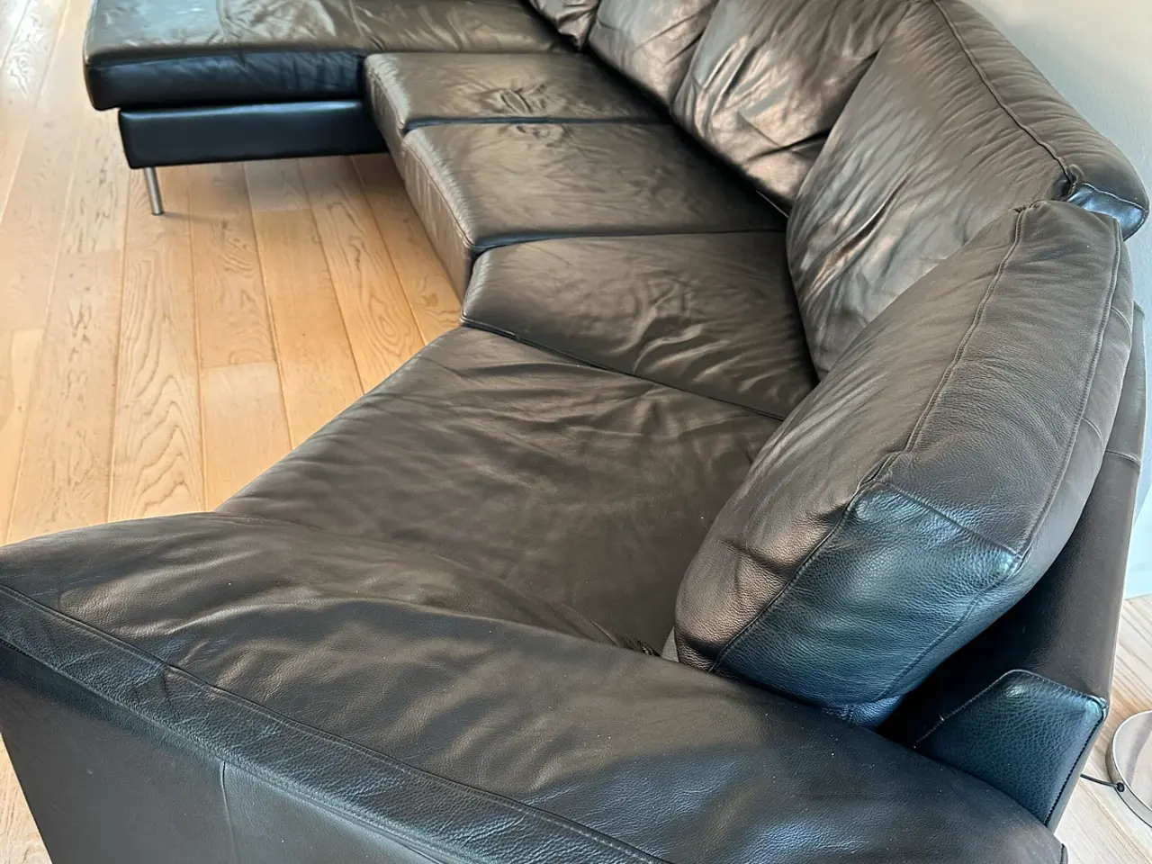 Billede 6 - Læder sofa med chaiselong