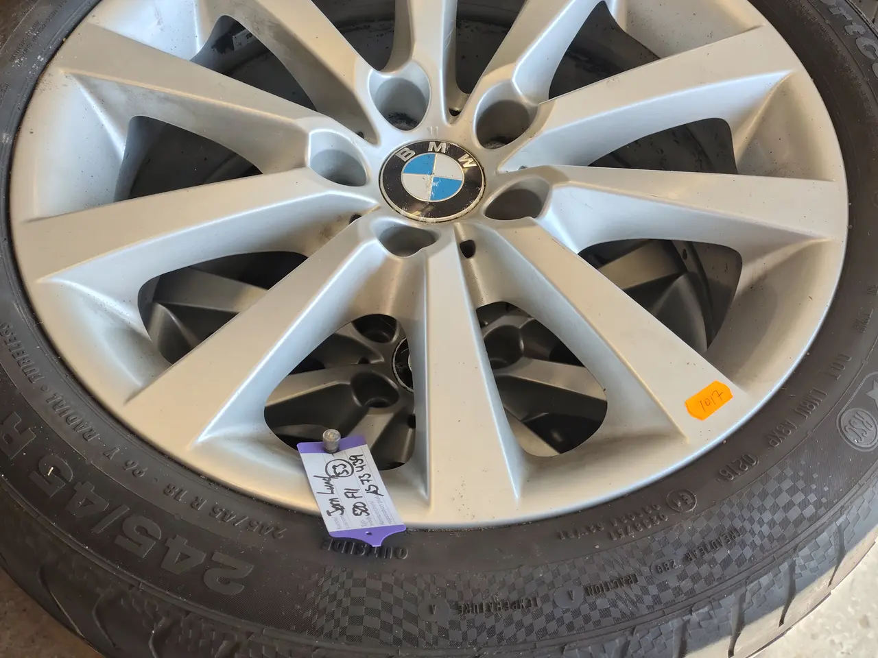 Billede 3 - Fire alufælge med dæk CONTINENTAL 245/45 R 18