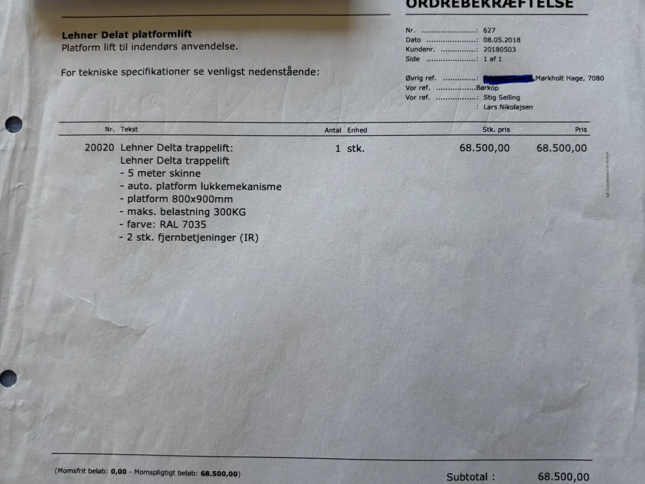Billede 2 - Trappelift - kørestolslift - platformslift
