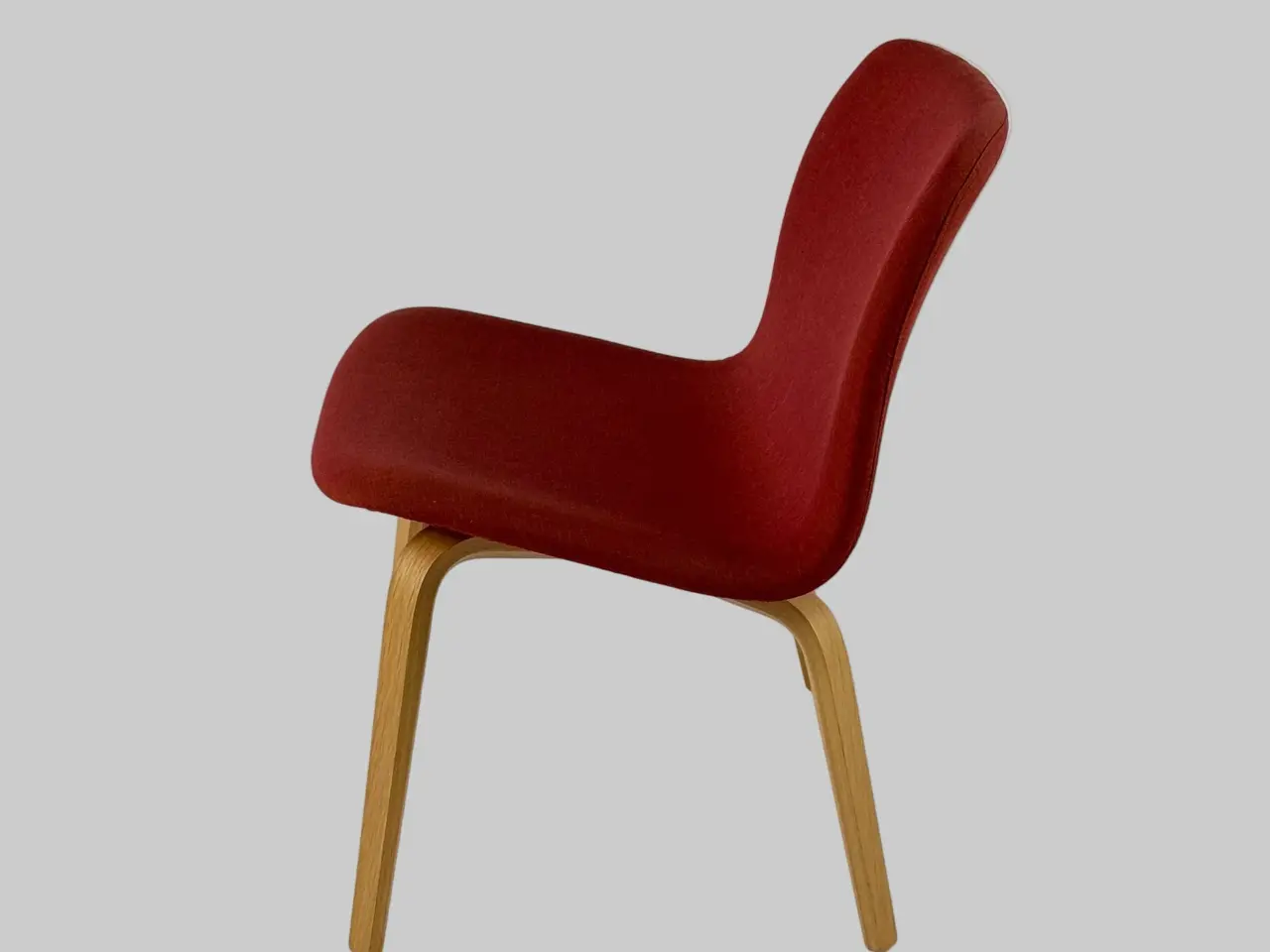 Billede 4 - Muuto Visu Loungestol – Rød/Eg Stel