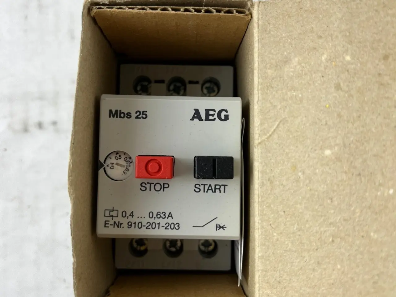 Billede 5 - AEG Mbs25 Manual Motor Starter 0.4–0.63A 3‑Pole