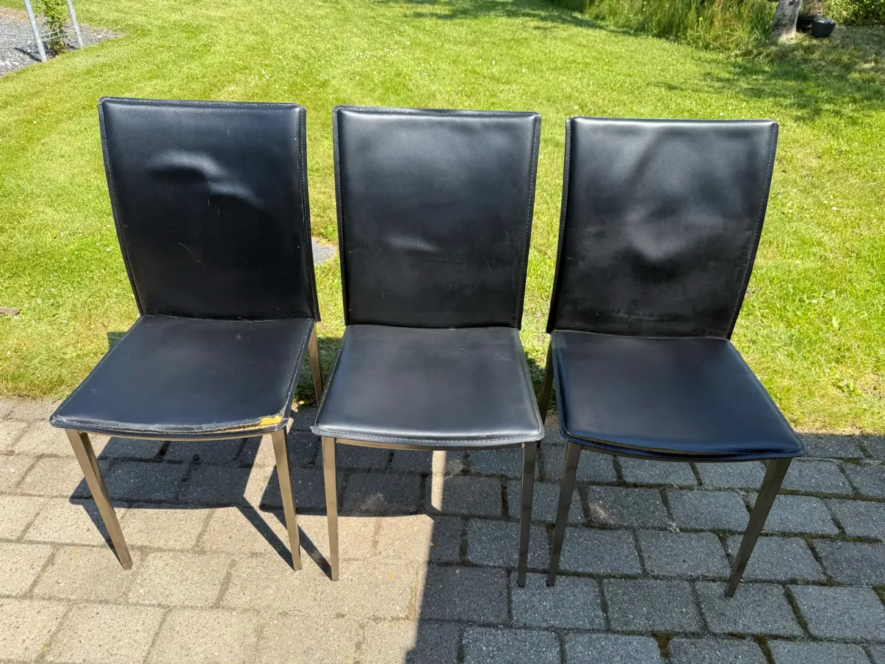 Billede 1 - Tre stk. i sort læder