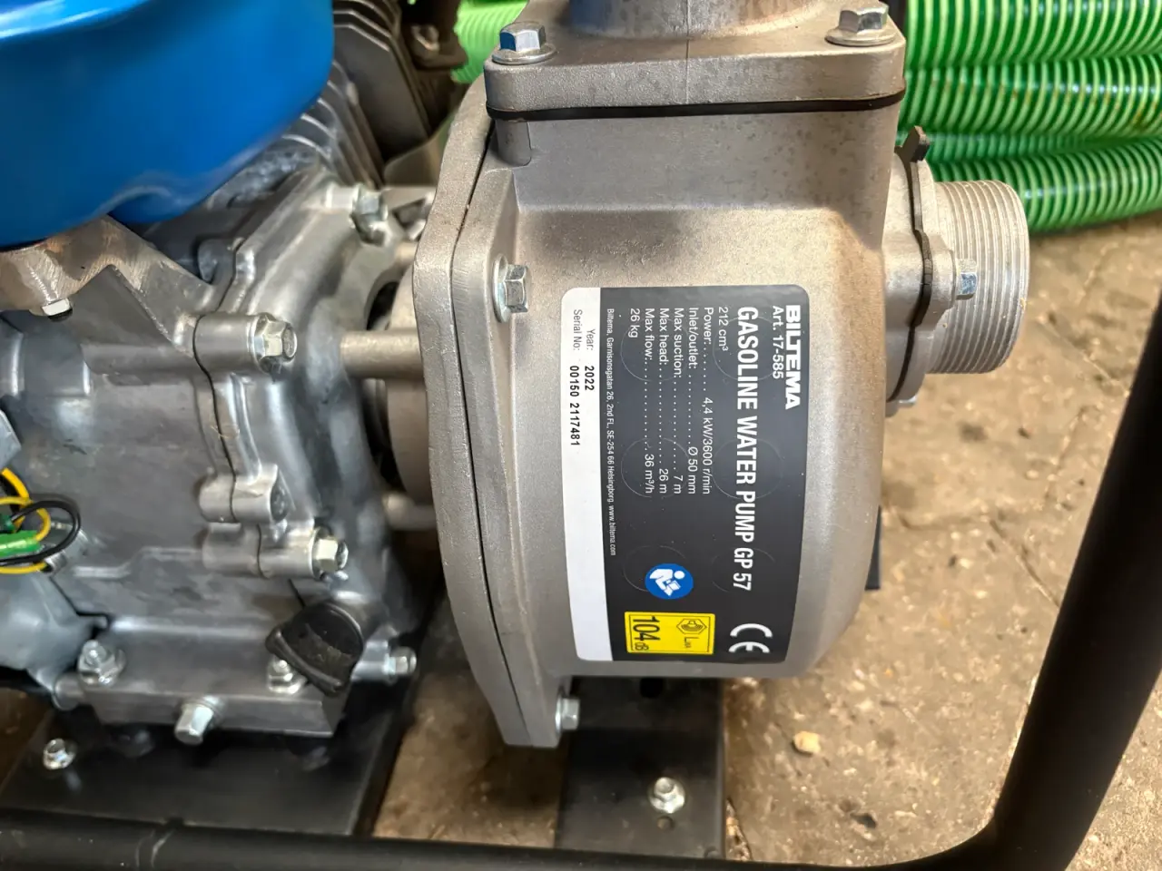 Billede 5 - Vandpumpe GP 57 benzindrevet.