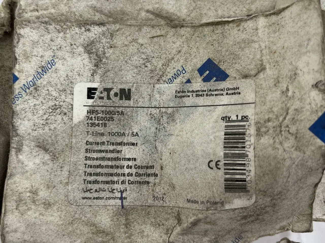 Billede 3 - Eaton HFS-1000/5A strømtransformer, 1000A/5A,