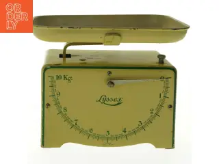 Vintage emaljeret vægt fra Lyssex (str. 16 x 18 cm)
