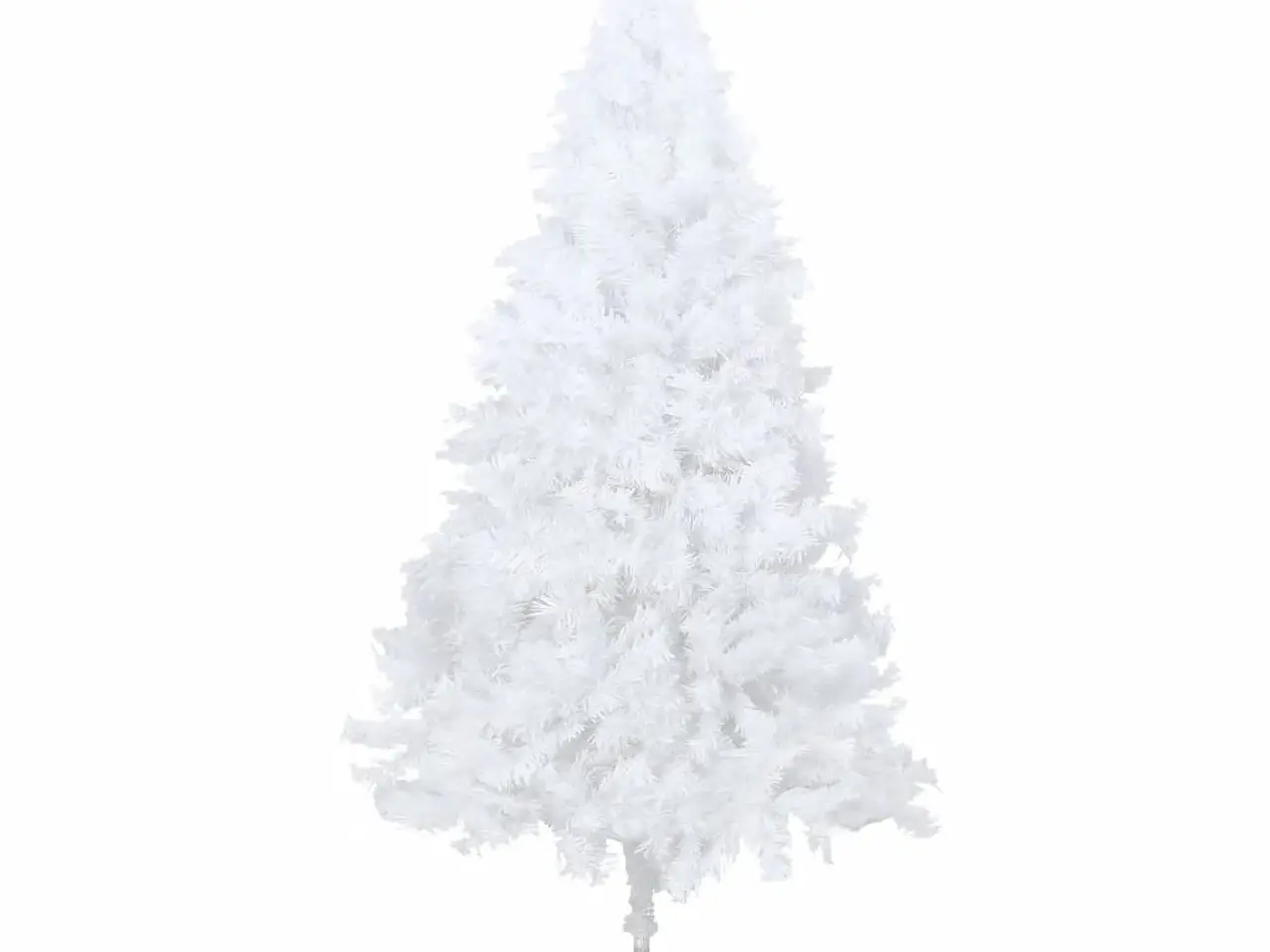Billede 2 - Kunstigt juletræ med tykke grene 210 cm PVC hvid