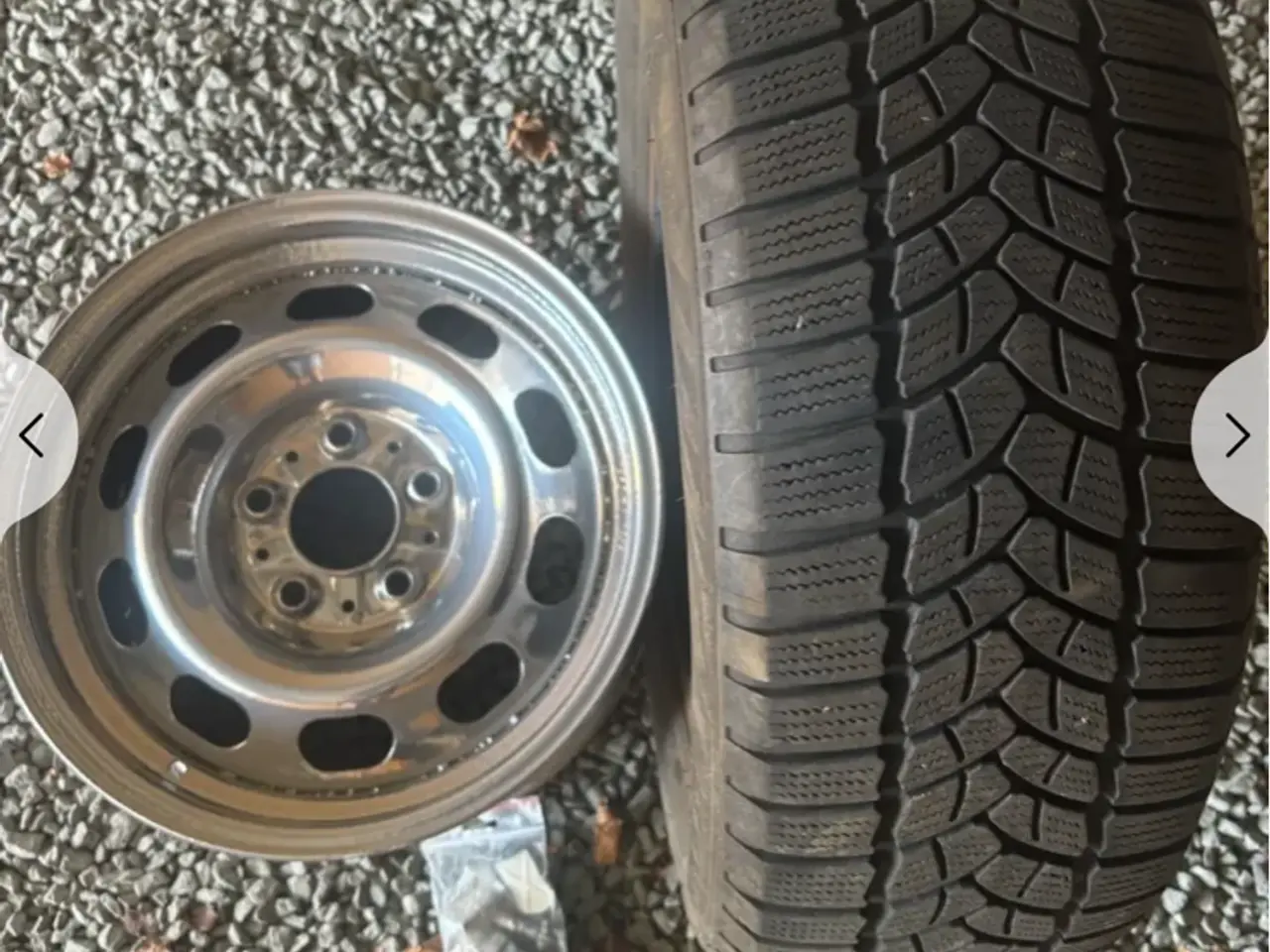 Billede 1 - Firestone vinterdæk med nymalet stål fælge
